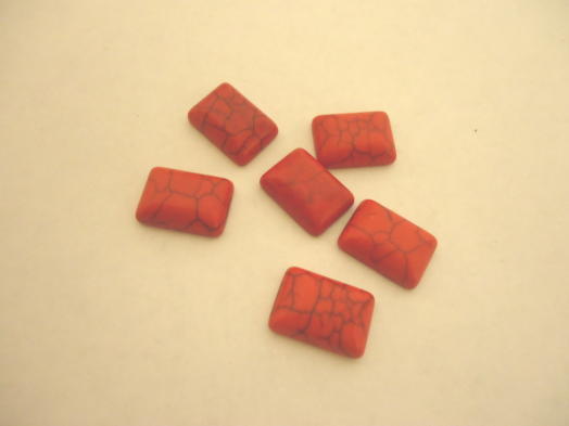 (image for) 10x14mm Red rectangle cabs bag of 5 #CAB-19 - Click Image to Close